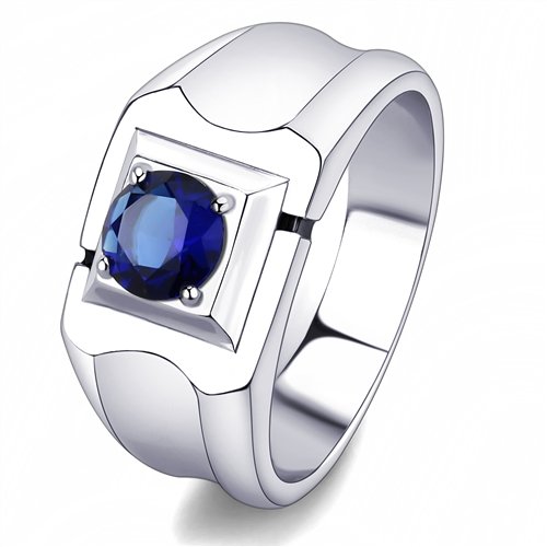 Mens sapphire 2025 pinky ring