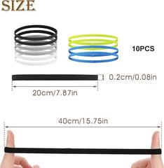 10 Pcs Boys Headband for Kids, Sports Headband for Boys,Men Women Elastic Sports Hairbands Non Slip Thin Headbands Sport Hair Band for Football Running Yoga Workout (Multicolour) - British D'sire