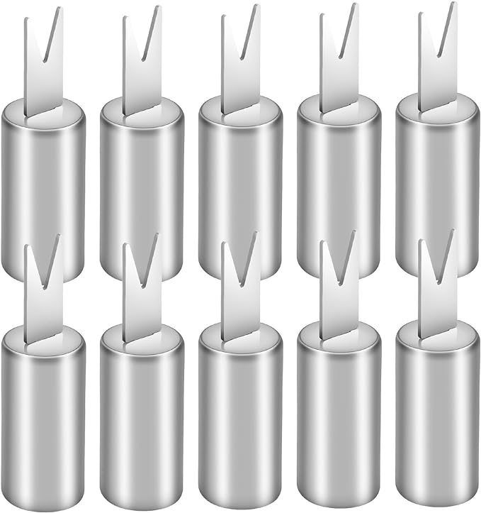 10pcs Corn on The Cob Skewers Corn Holders Corn on The Cob Stainless Steel Corn Cob Holders BBQ Fork Skewers for Home Cooking Barbecue,Parties, Picnics,Camping(Silver) - British D'sire