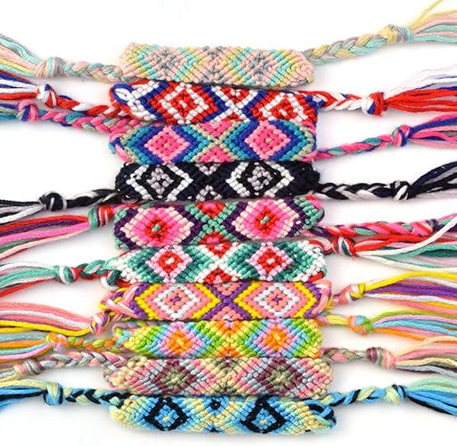 10pcs Woven Bracelets Handmade Friendship Colorful Braided Bracelet Wrist Ankle for Unisex Men Women - Bracelets - British D'sire