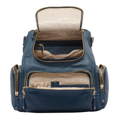 Amber Midi Denim Leather Backpack