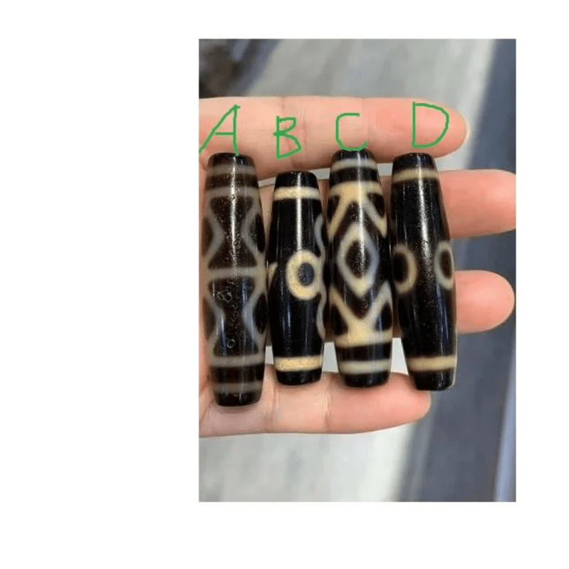 12x45mm Tibetan dzi beads Natural agate beads oval for jewelry making - Ornaments - British D'sire