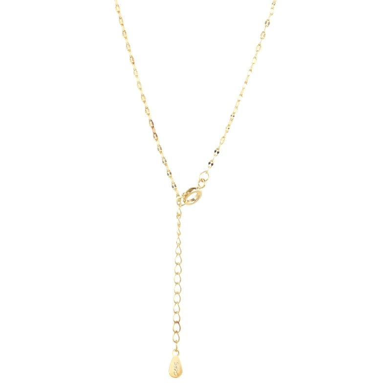 14K Gold Plated Solitaire Necklace - Jewelry - British D'sire