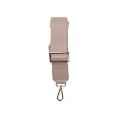 Wide Leather Cross Body Strap - Warm Grey