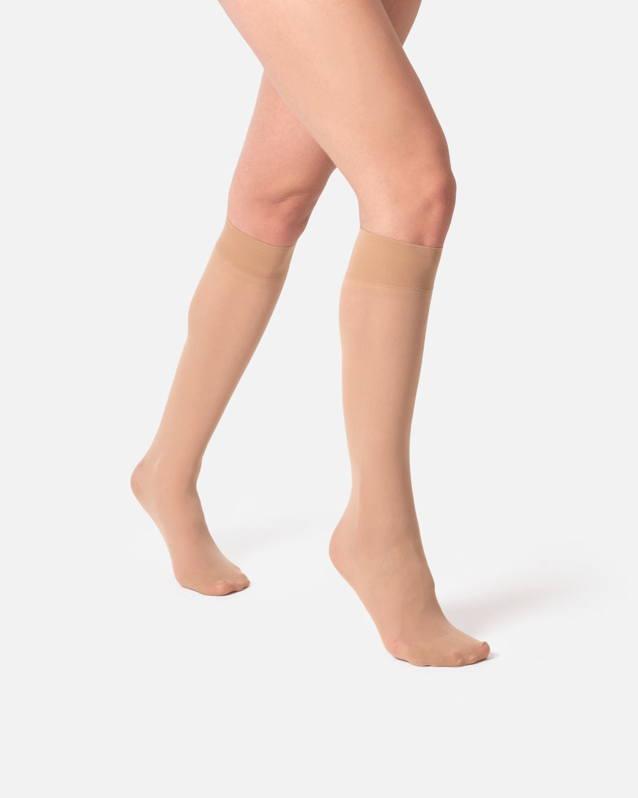 Compression Knee-Highs Socks - Nude Vivid