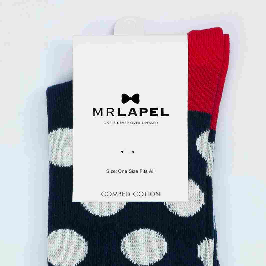 3-Pack Navy Polka Dot Socks