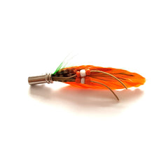 Orange Feather Lapel Pin