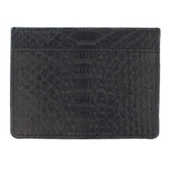 Black Python Leather Card Holder