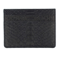 Black Python Leather Card Holder