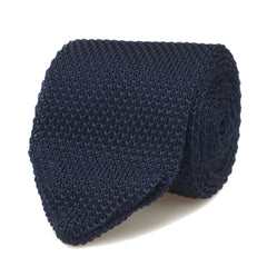 Navy Knitted Tie Set