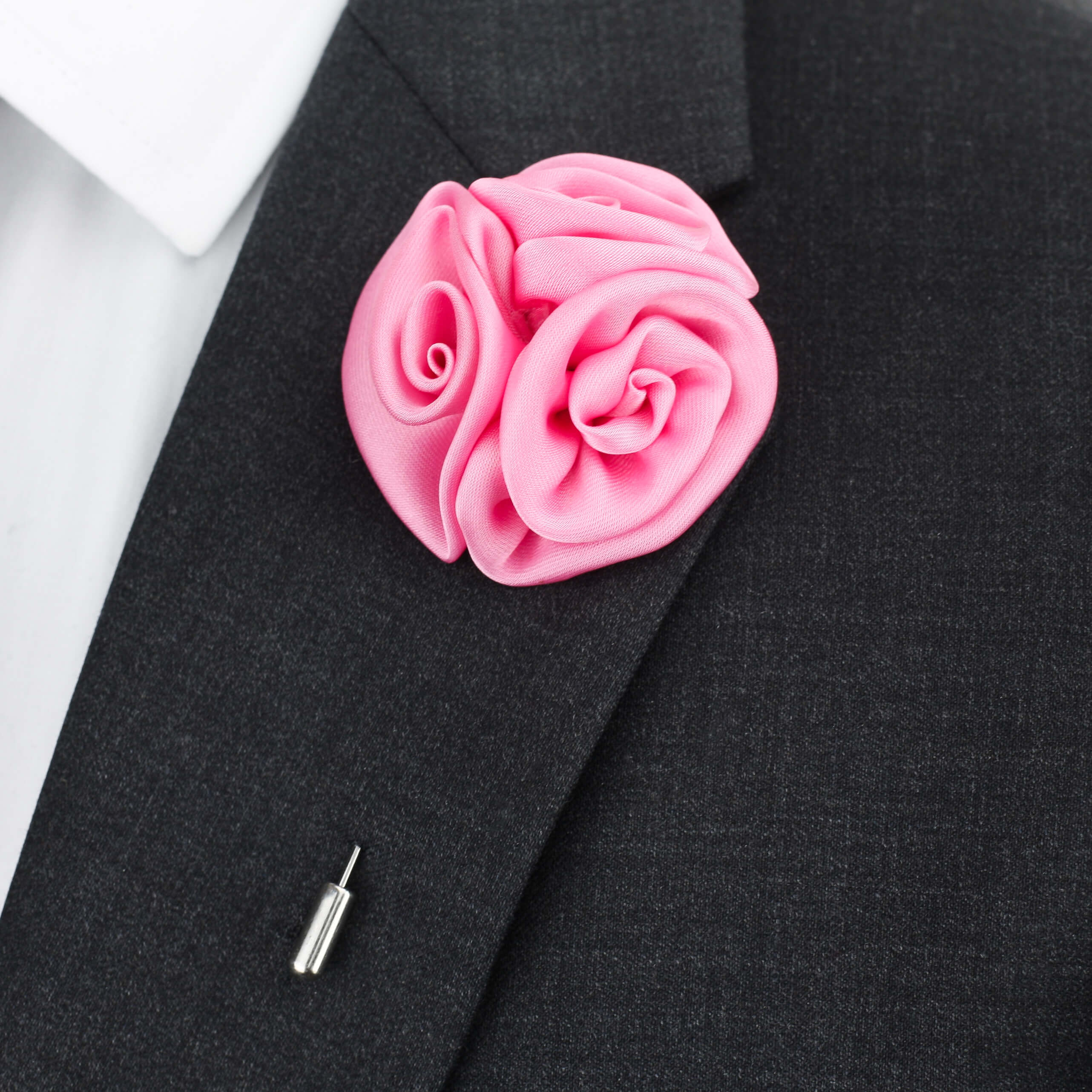 Triple Rose Lapel Pin, Baby Pink