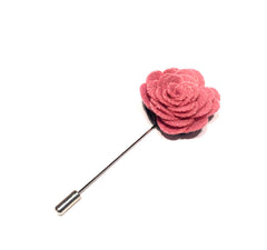 Felt Rose Lapel Pin, Baby Pink