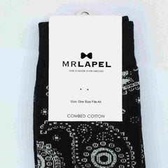 3-Pack Black Paisley Socks