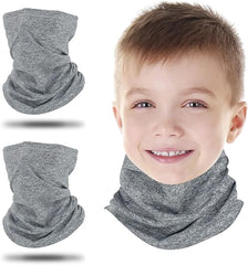 2 Pack Fleece Windproof Neck Gaiter Face Covering Mask,Winter Kids Neck Warmer, Outdoors Mutifunctional Headwear Balaclava for Boys and Girls - British D'sire