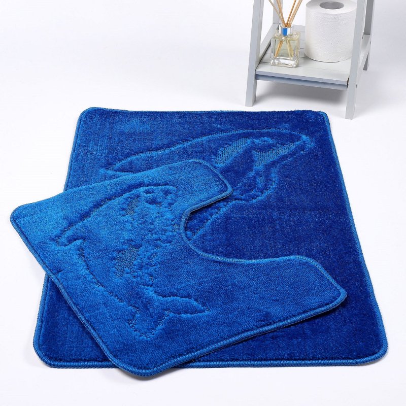 2 Piece Dolphin Bath Mat Set Pedestal Non Slip - Home, Furniture & DIY:Bath:Bathroom Accessories:Bath Mats, Rugs & Toilet Covers - British D'sire