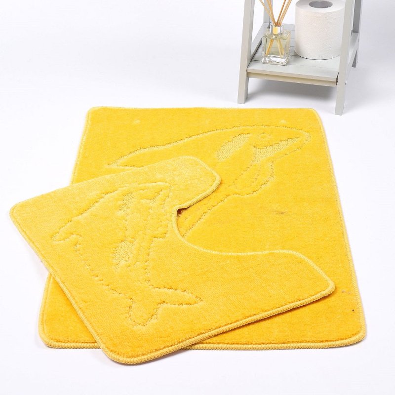 2 Piece Dolphin Bath Mat Set Pedestal Non Slip - Home, Furniture & DIY:Bath:Bathroom Accessories:Bath Mats, Rugs & Toilet Covers - British D'sire