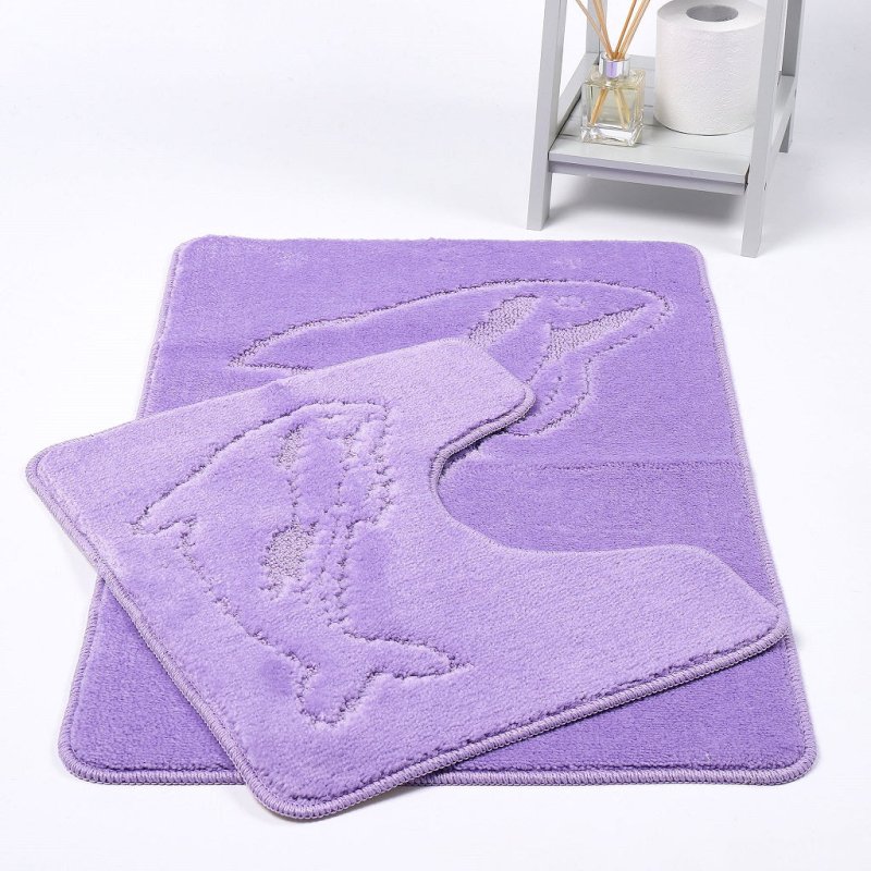 2 Piece Dolphin Bath Mat Set Pedestal Non Slip - Home, Furniture & DIY:Bath:Bathroom Accessories:Bath Mats, Rugs & Toilet Covers - British D'sire