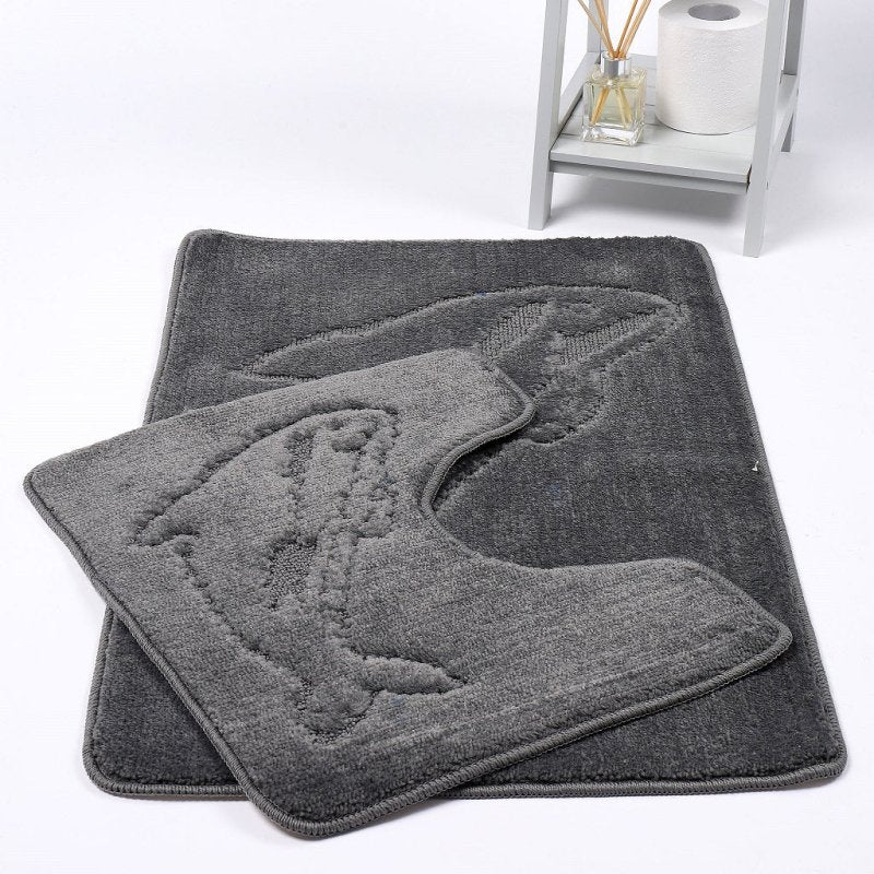 2 Piece Dolphin Bath Mat Set Pedestal Non Slip - Home, Furniture & DIY:Bath:Bathroom Accessories:Bath Mats, Rugs & Toilet Covers - British D'sire