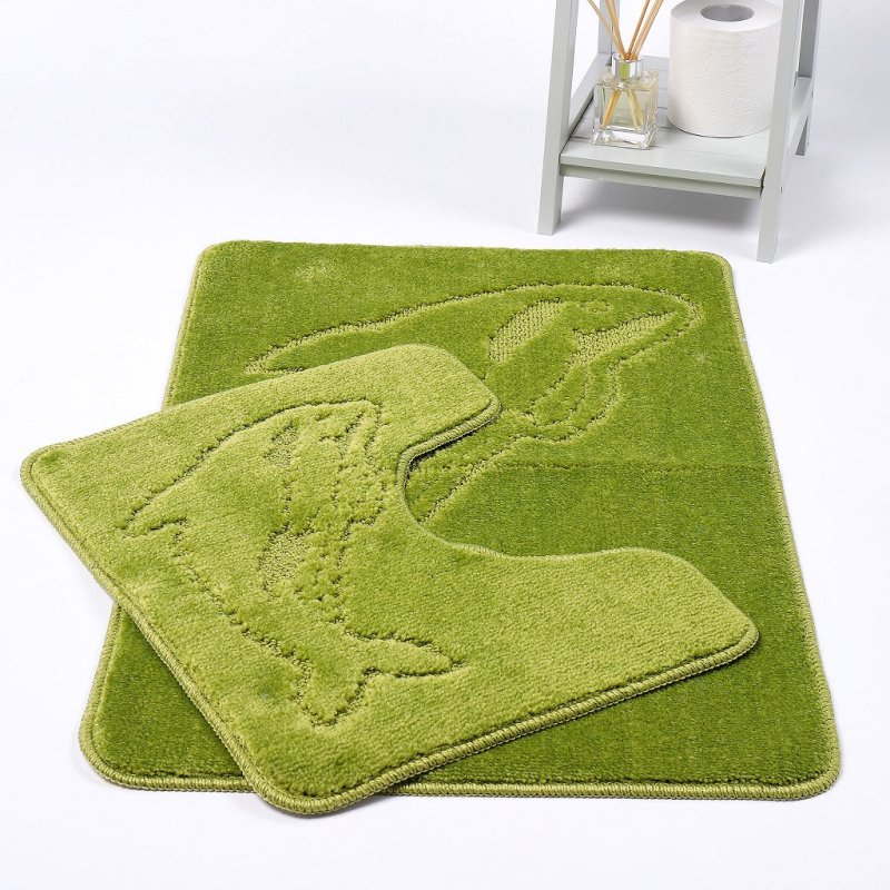 2 Piece Dolphin Bath Mat Set Pedestal Non Slip - Home, Furniture & DIY:Bath:Bathroom Accessories:Bath Mats, Rugs & Toilet Covers - British D'sire