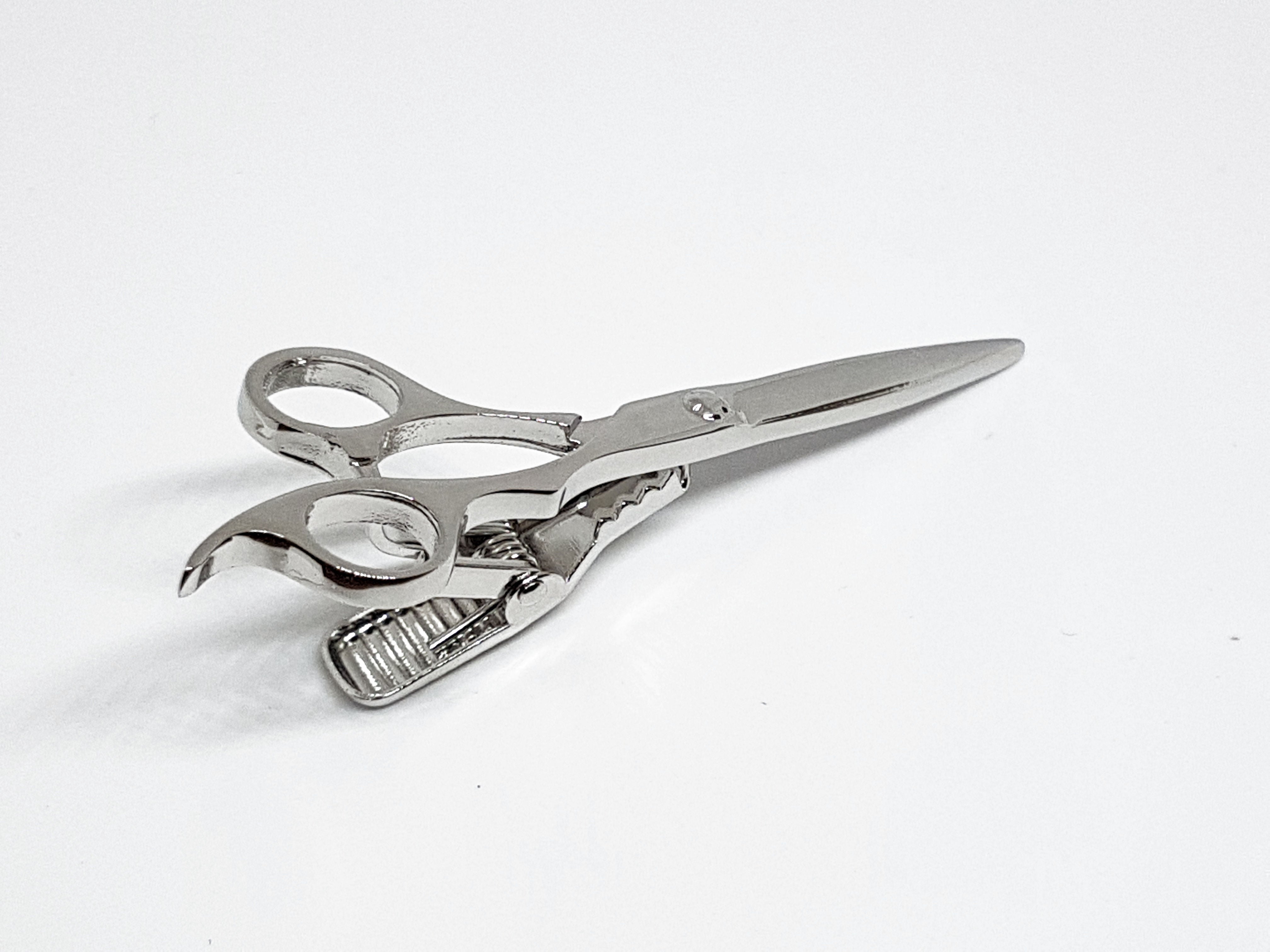 Scissors Tie Clip, Silver