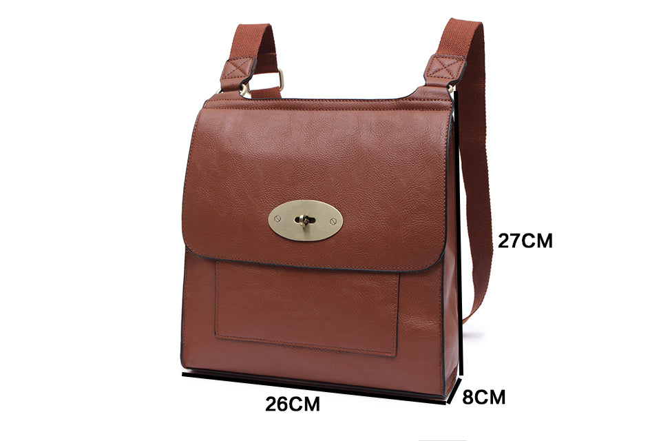 Mberry Style Cross Body Bag - Brown