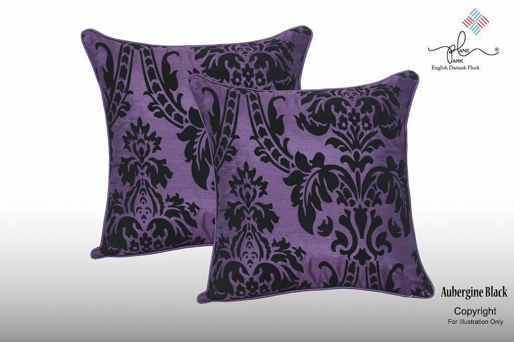 LUXURY ENGLISH DAMASK FLOCK CUSHION COVERS SOFA DECORATION 17"X17"