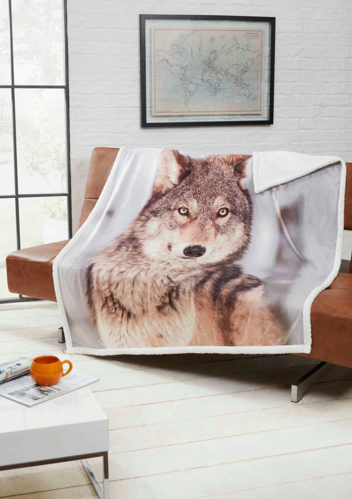 Luxury Sherpa Faux Fur Throw Fleece Blanket Sofa Bed Union Jack Skyline Animals