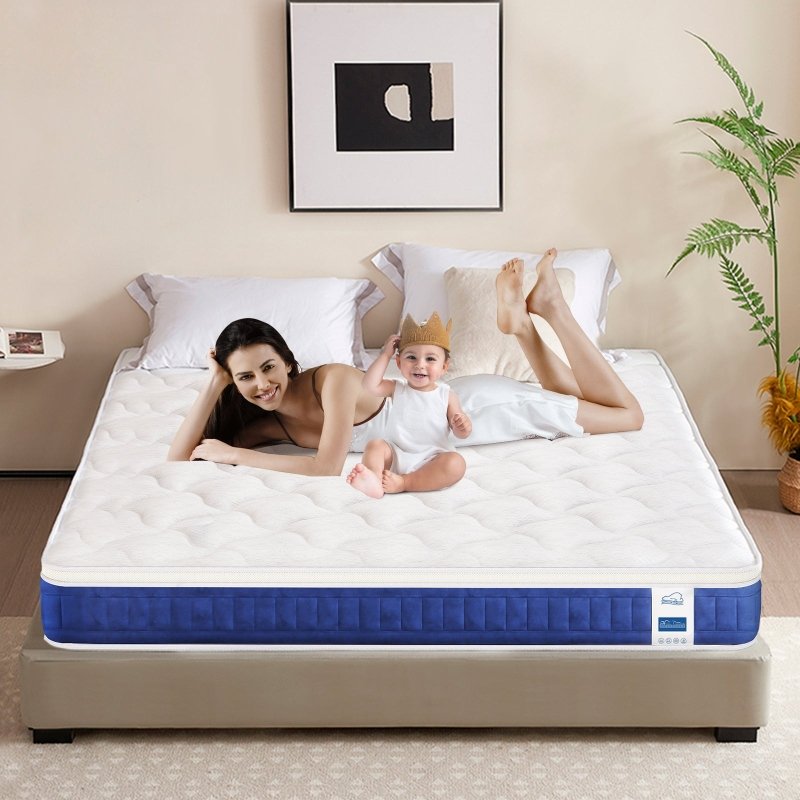 25CM Hybrid Pocket Spring Gel Memory Foam Mattress with Soft and Breathable Fabric, Medium Firm - British D'sire