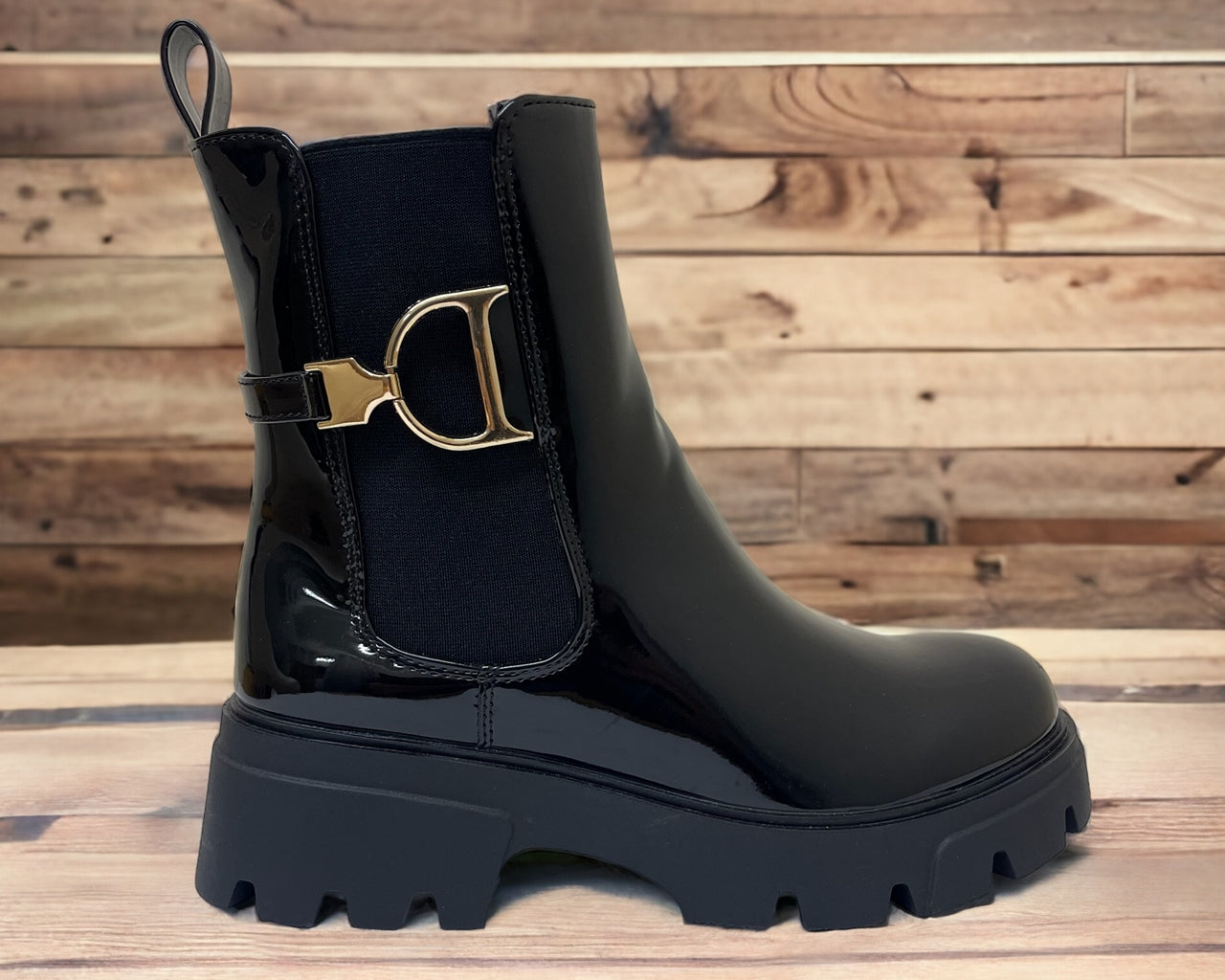 Women's Faux Leather Zip Chelsea Boots