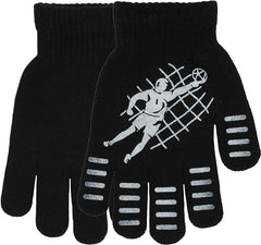 3 Pairs Boys Gripper Magic Gloves Football Designs - British D'sire