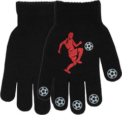 3 Pairs Boys Gripper Magic Gloves Football Designs - British D'sire