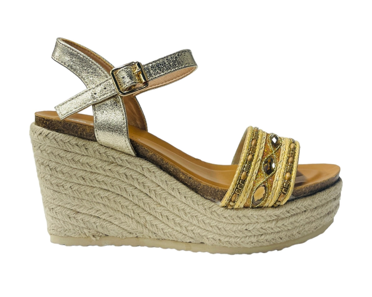 Ankle Strap Espadrilles Wedge Platform Sandals