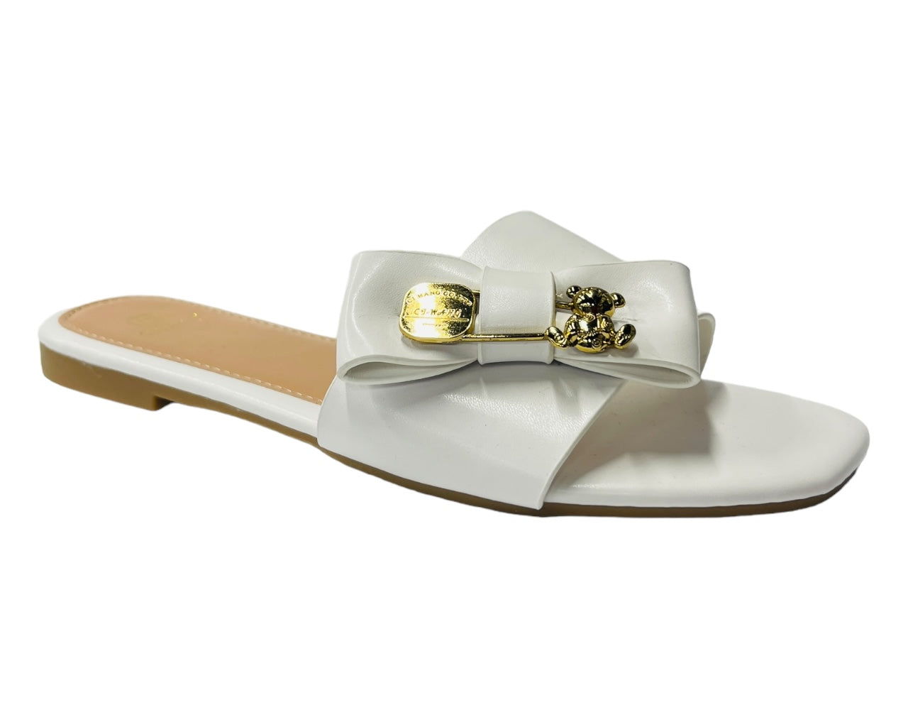 Faux Leather Flat Bow Slider