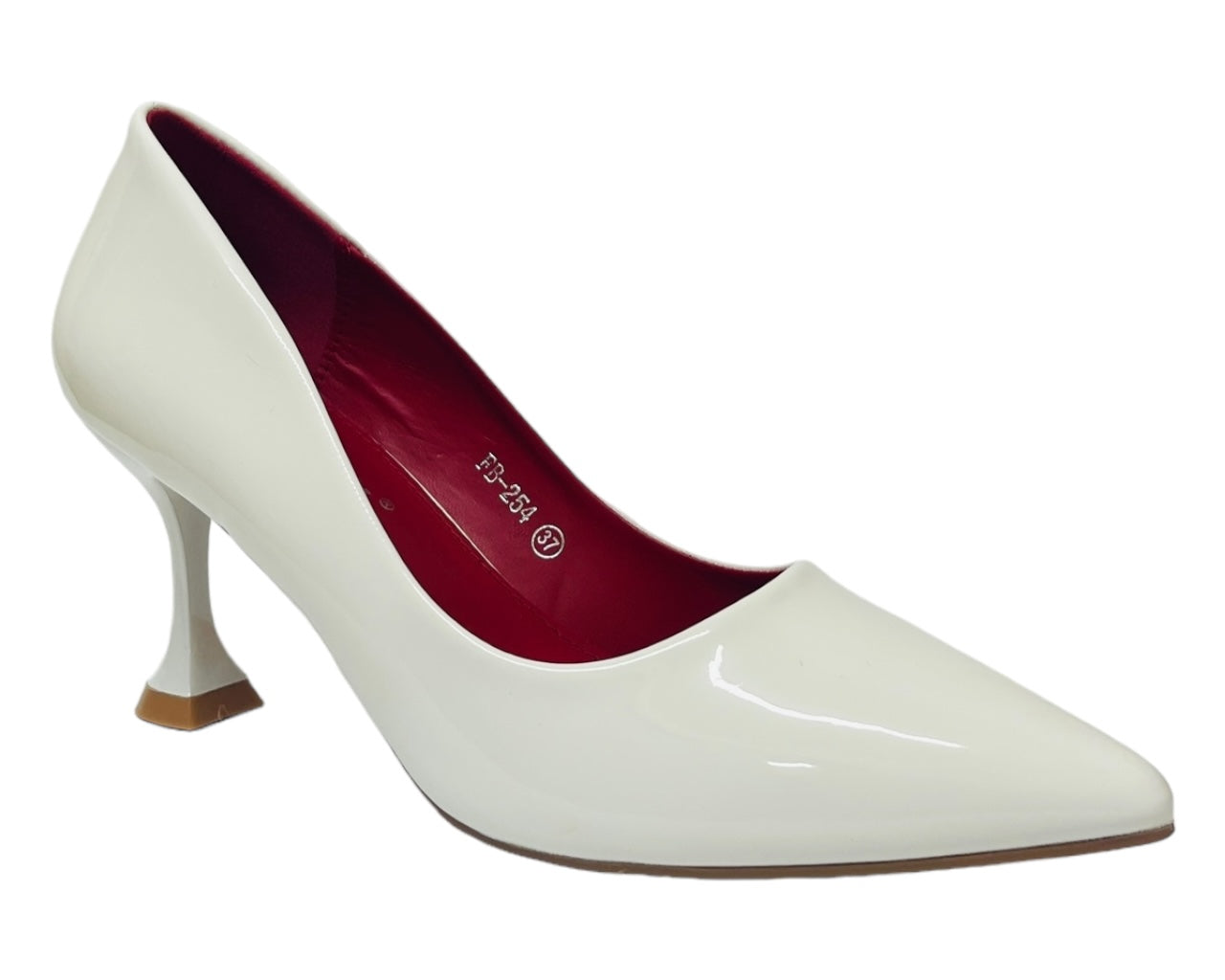 Patent Faux Leather Spool Heel Court Shoes