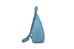 Sling Bags for Women Crossbody, Fanny Waist Packs, Trendy Chest Bag with Adjustable wide Strap - Pale Blue