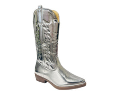 Embroidered Western Cowboy Calf Length Boots