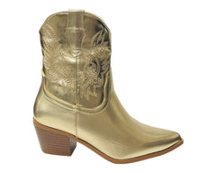 Western Cowboy Embroidered Ankle Boots