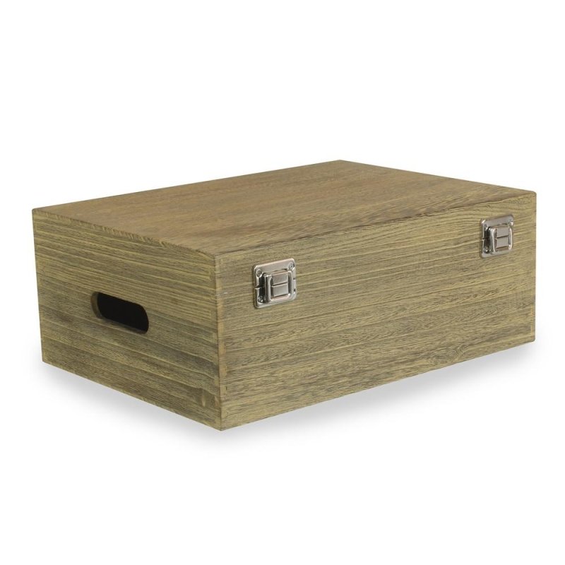 35cm Oak Effect Wooden Box - Presentation Boxes - British D'sire