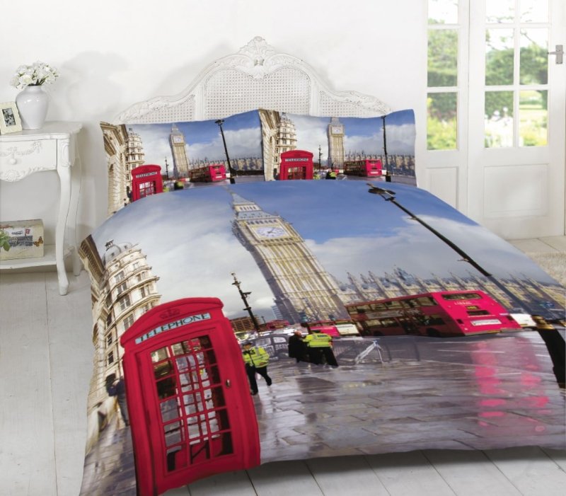 3D Duvet Sets London New York Printed - Home, Furniture & DIY:Bedding:Bedding Sets & Duvet Covers - British D'sire