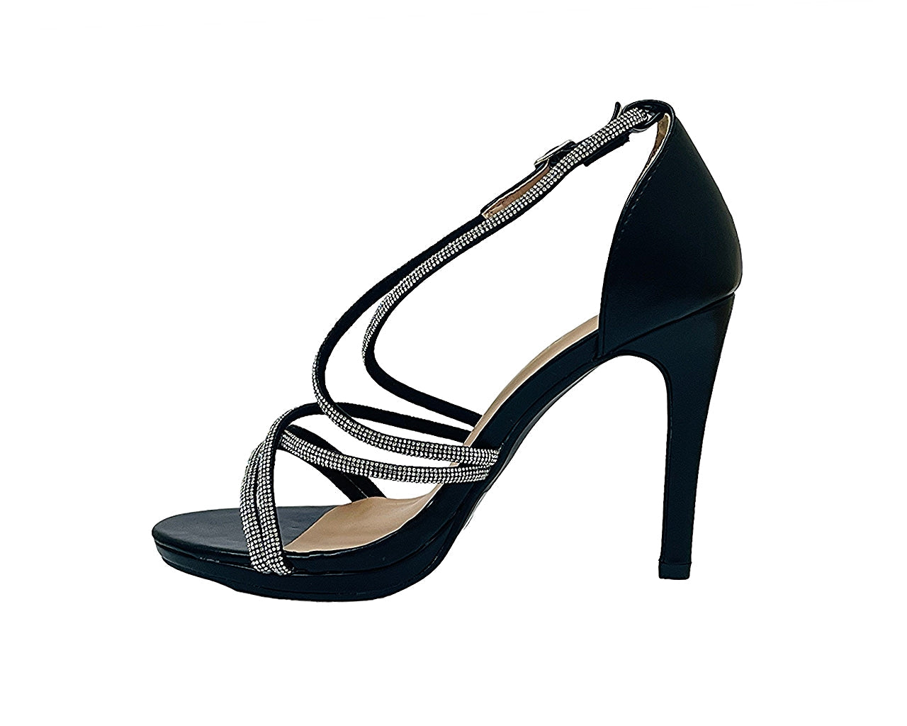 Crossover Diamante Strappy Sandals