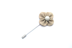 Poppy Lapel Pin, Cream