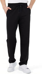 COMEOR Men's Cotton Jogging Pants - Long Men's Sweatpants - Men's Jogger Training Trousers, Relaxing Track Suit Bottom