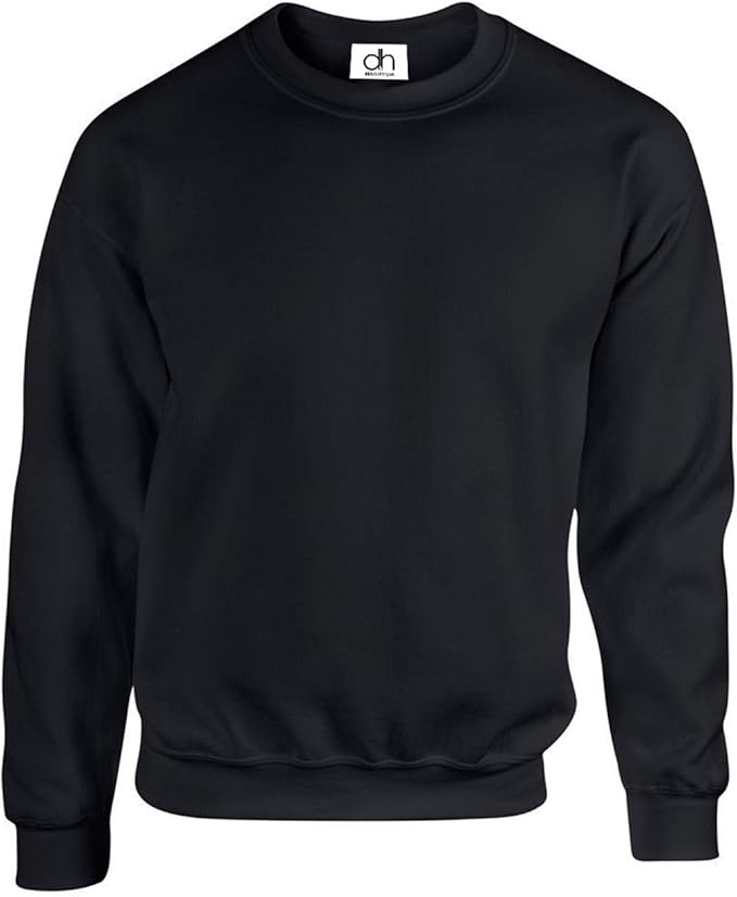 D&H CLOTHING UK Premium Sweatshirts Plain Workwear Casual Crewneck Jumper Sweater Sports Leisure Fleece