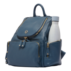 Amber Midi Denim Leather Backpack