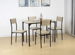 5pcs Dining Set Table in OAK - TAVOLO - Dining Table - British D'sire