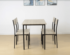 5pcs Dining Set Table in OAK - TAVOLO - Dining Table - British D'sire