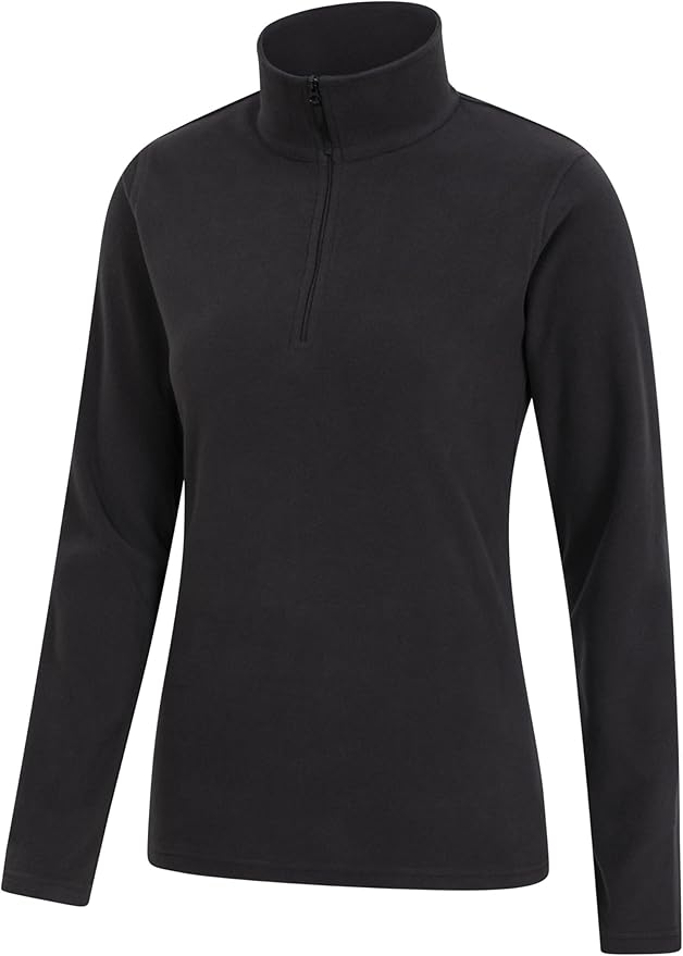 Mountain Warehouse Women's Camber Half Zip Striped Fleece - Lightweight, Warm & Cosy Top with Anti-Pill - Best for Camping, Outdoors, Travelling & Hiking