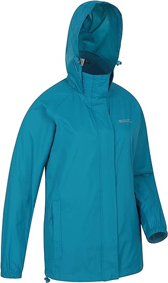 Mountain Warehouse Pakka Womens Waterproof Packable Jacket - Foldaway Hood Jacket, Ladies Coat, Lightweight Rain Jacket - For Spring Summer, Walking, Travelling