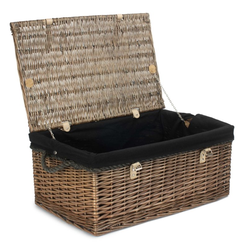 62cm Antique Wash Picnic Basket - Empty Picnic Baskets - British D'sire