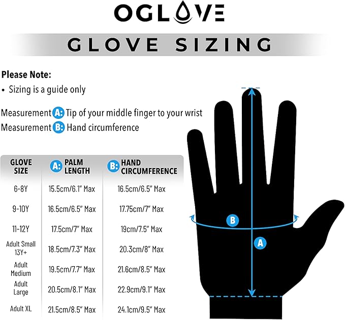 OGLOVE Waterproof Thermal Sports Gloves for Kids, Touchscreen Sensitive Field Gloves with Palm Grip for Football, Rugby, Mountain Biking, Cycling, Running, Netball, Hockey and More